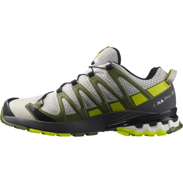 Tenis Para Trail Running Salomon Xa Pro 3d V8 Hombre Blancos Verde Oliva | MX EWRU918